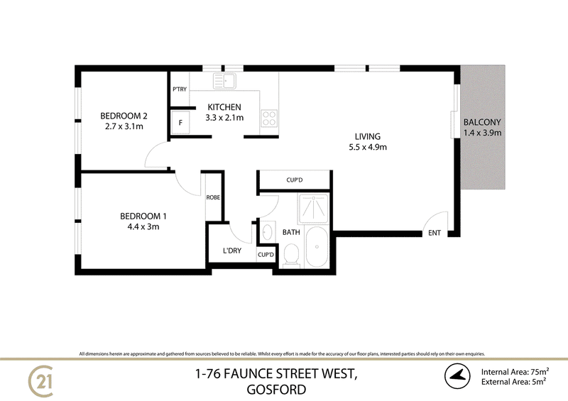 1/76 Faunce Street West, Gosford, NSW 2250