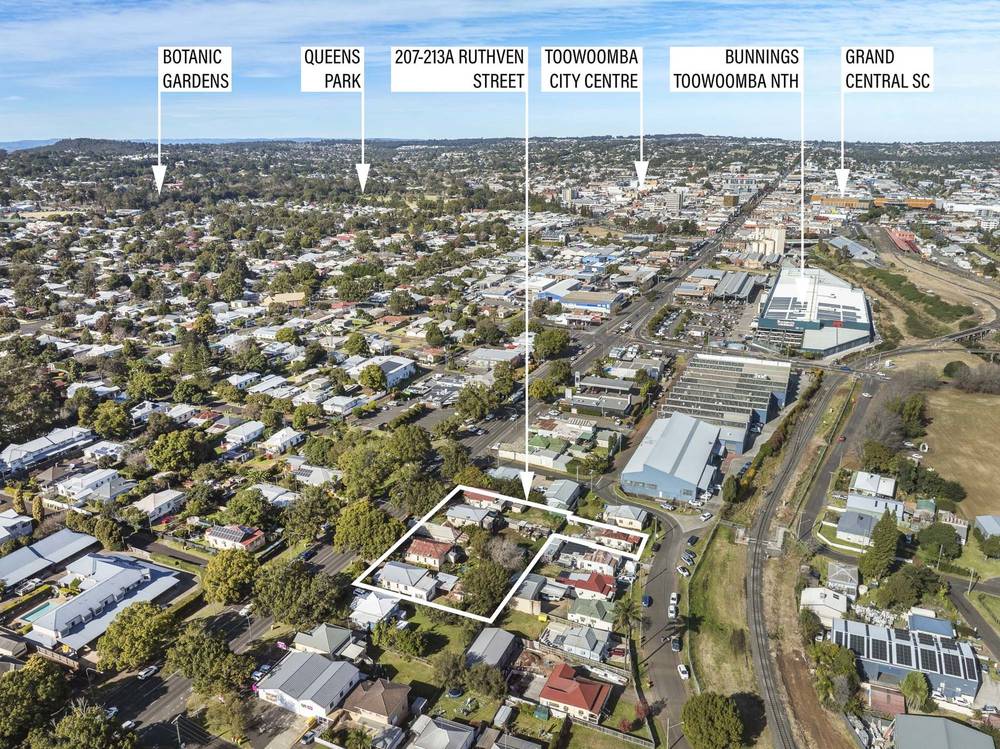 207, 209, 211 & 213a Ruthven Street &  26 Gordon Street, NORTH TOOWOOMBA, QLD 4350