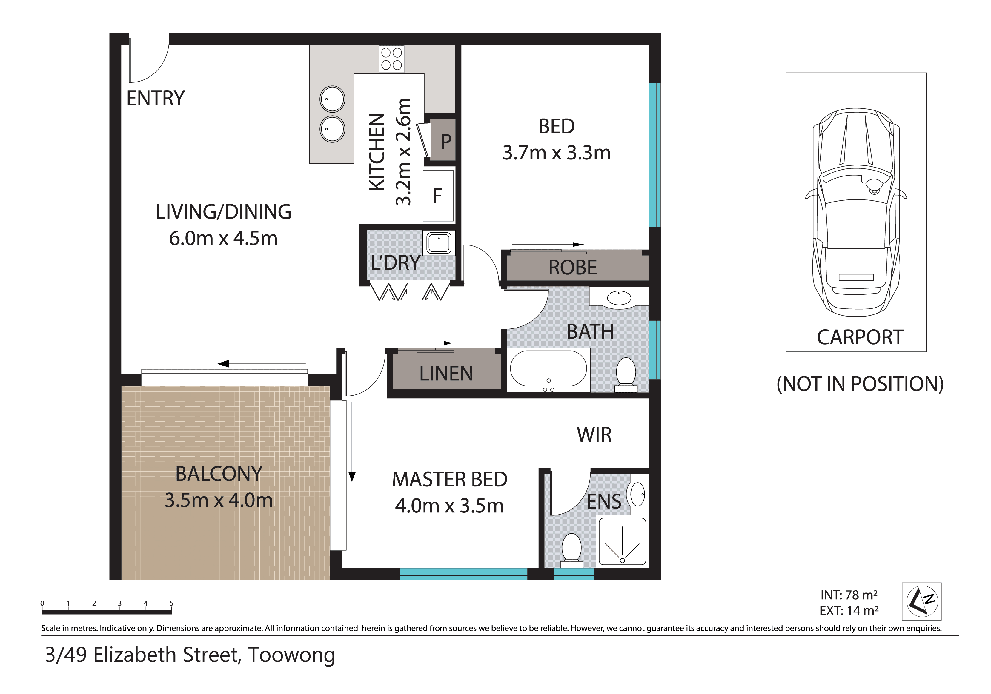 3/49 Elizabeth Street, TOOWONG, QLD 4066