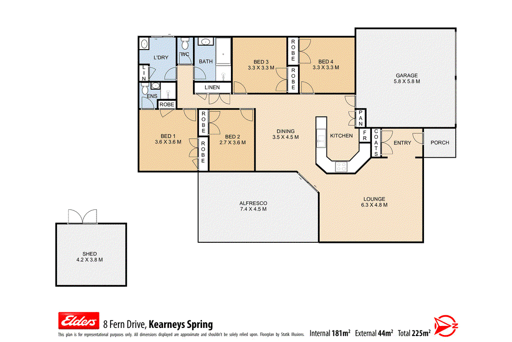 8 Fern Drive, KEARNEYS SPRING, QLD 4350