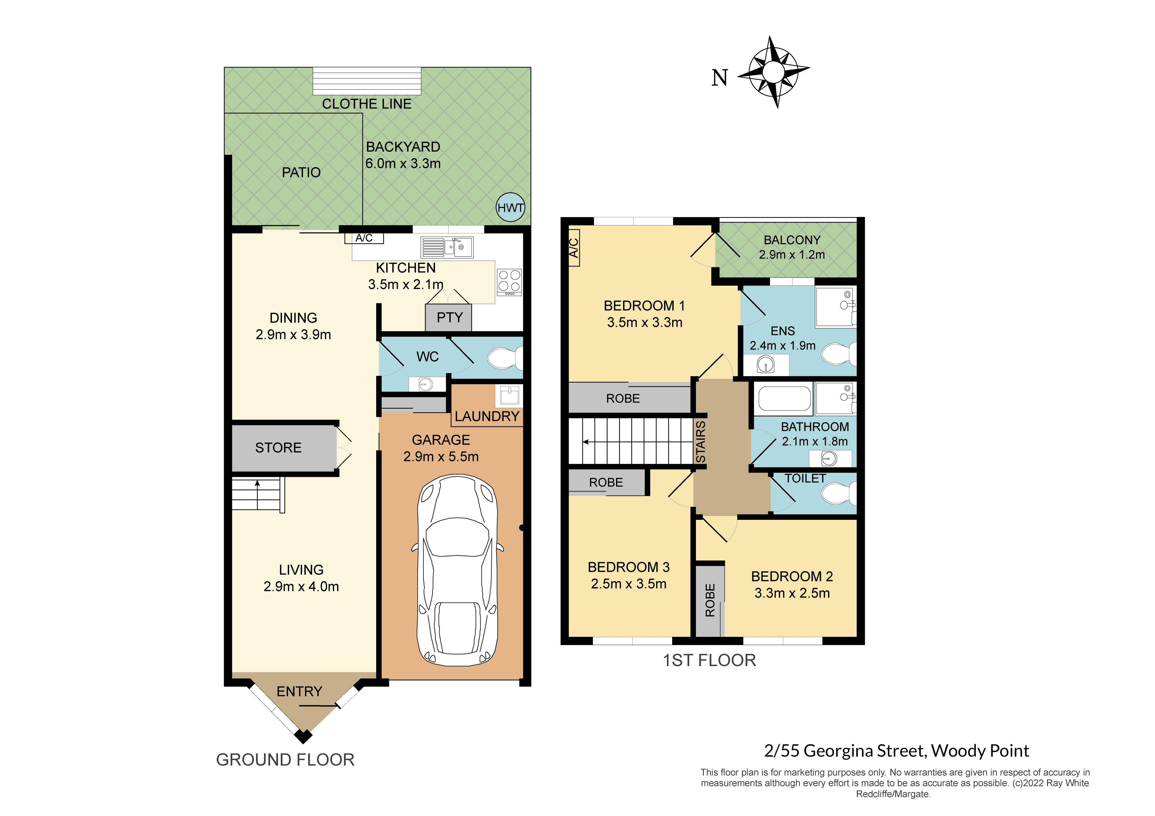 2/55 Georgina Street, WOODY POINT, QLD 4019