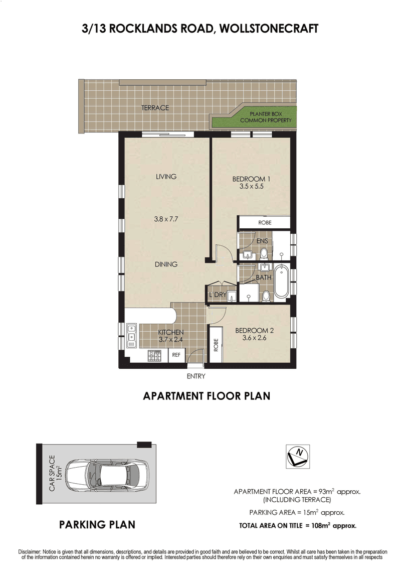 3/13 Rocklands Road, Wollstonecraft, NSW 2065