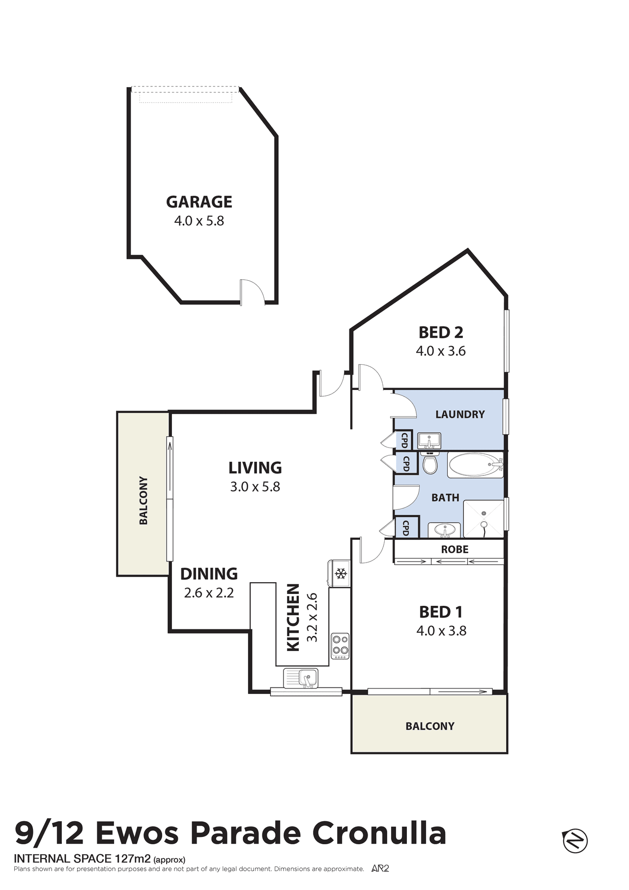 9/12 Ewos Pde, Cronulla, NSW 2230